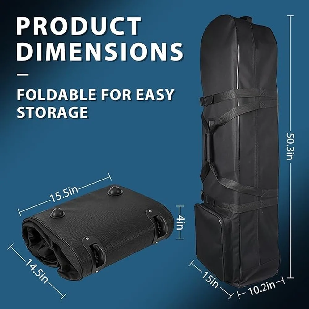 Golf Bag Rain Cover Durable 900D Nylon Airline Check In Approved Protects Golf Clubs Fits Standard