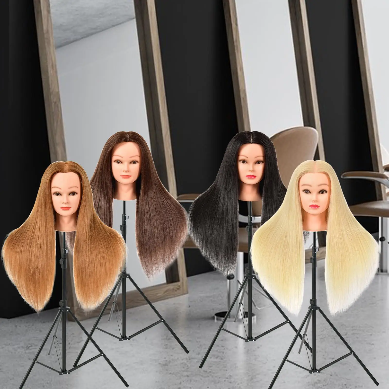 Cosmetologia-Manequim Head Model Display, Cabelo Styling para Tingimento, Perming Maquiagem Exercícios