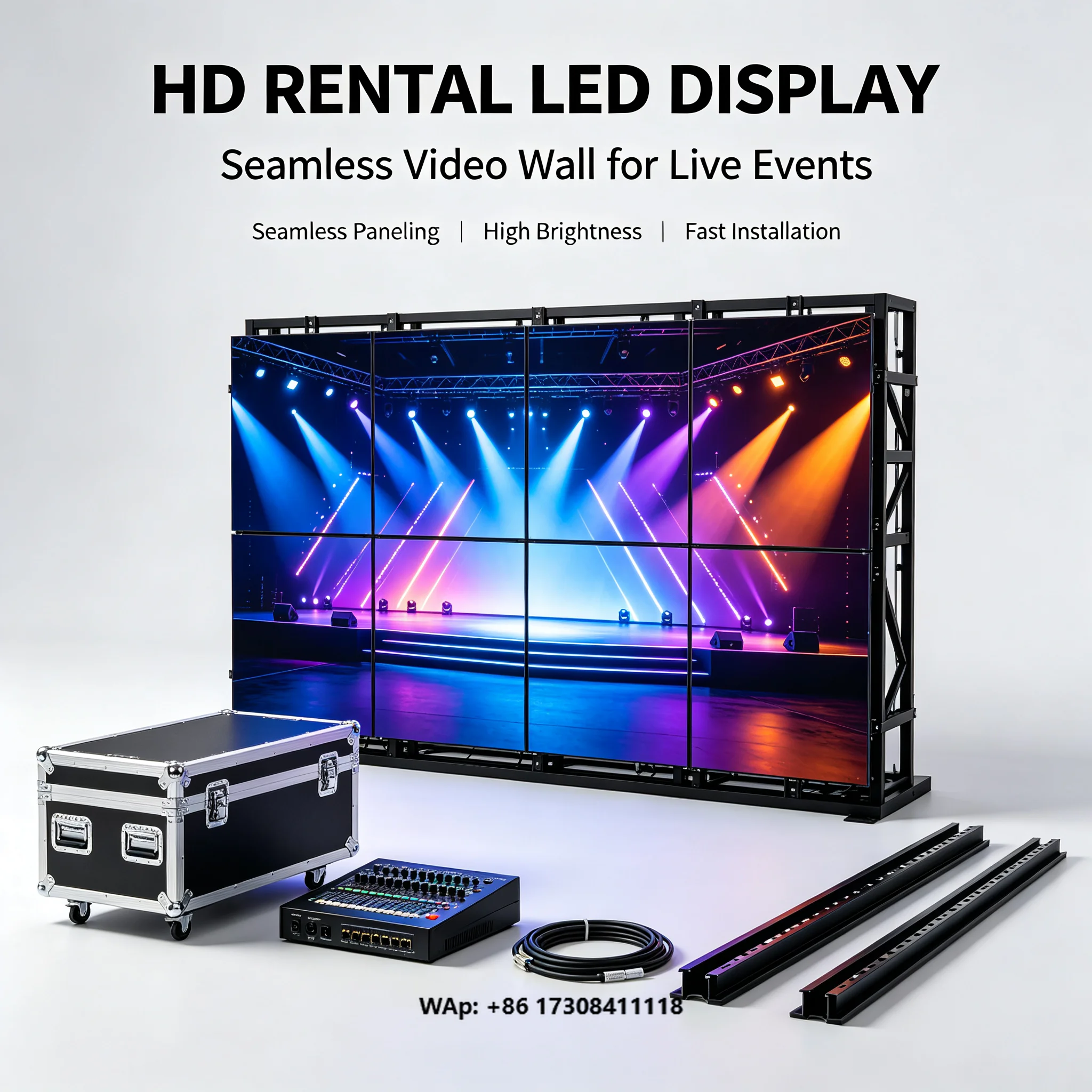 Outdoor Rental LED Screen IP65 Waterproof Full Color Modular LED Video Wall for Event