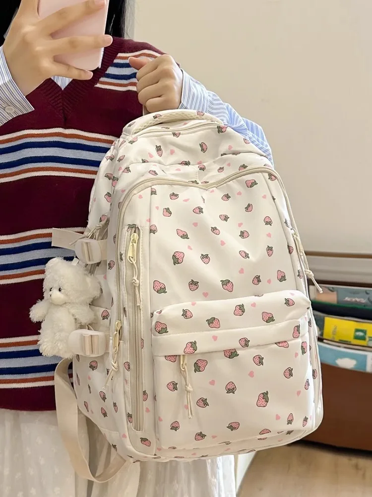 Mochila escolar bonita de gran capacidad para niñas de secundaria y preparatoria, estilo japonés, de doble asa, fresca y vibr...