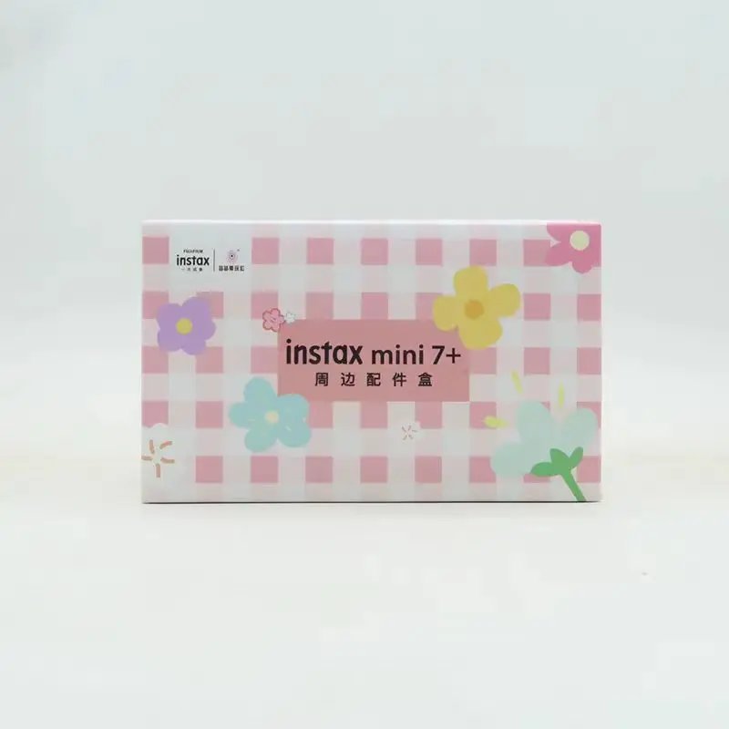 FUJIFILM Instax mini 7 + Accesorios caja de regalo que incluye funda protectora transparente, correa para el hombro, álbum de libros, pegatinas para cámara