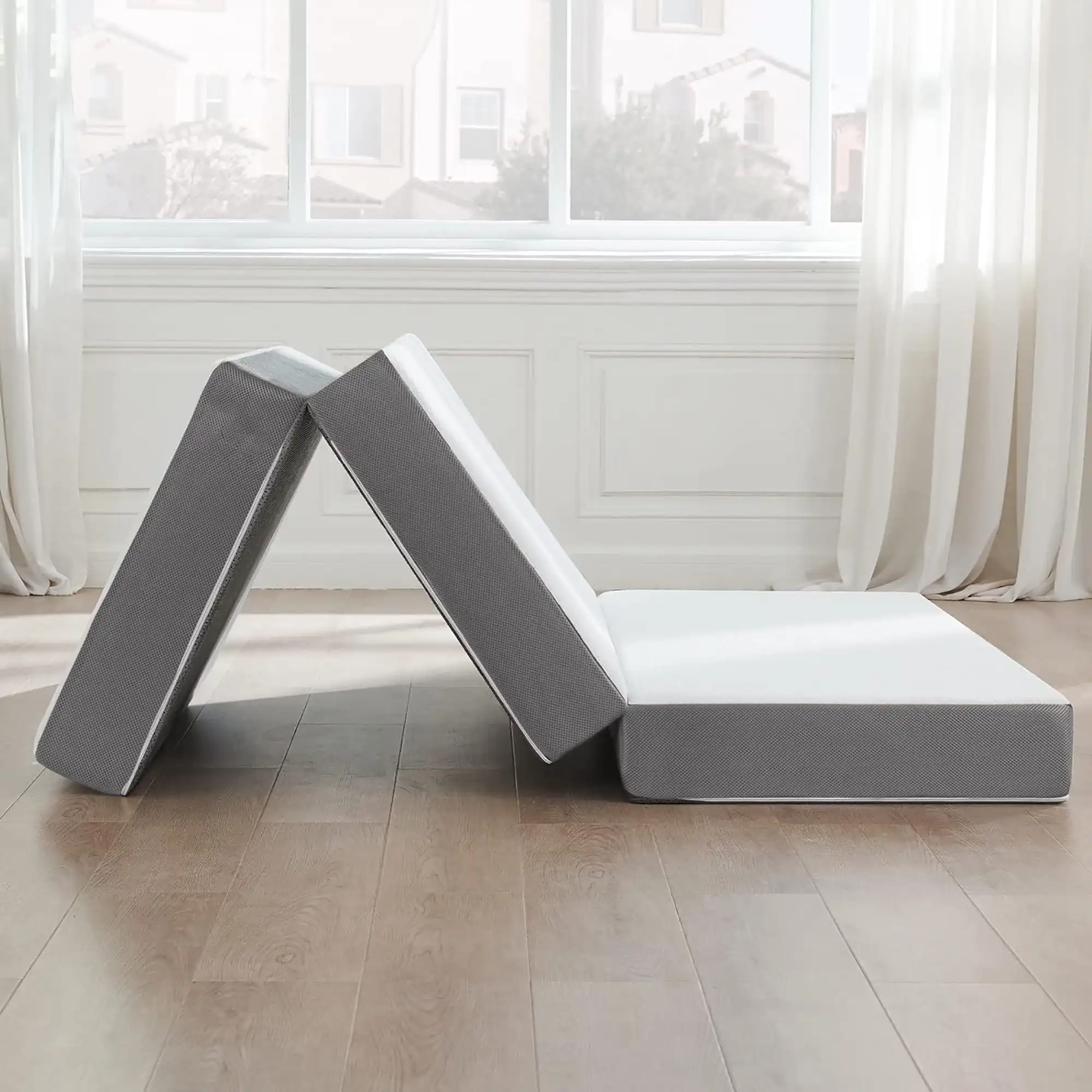 

Continental Sleep, Colchón de Piso Portátil de Espuma Viscoelástica de Gel Triple Plegable de 5"
