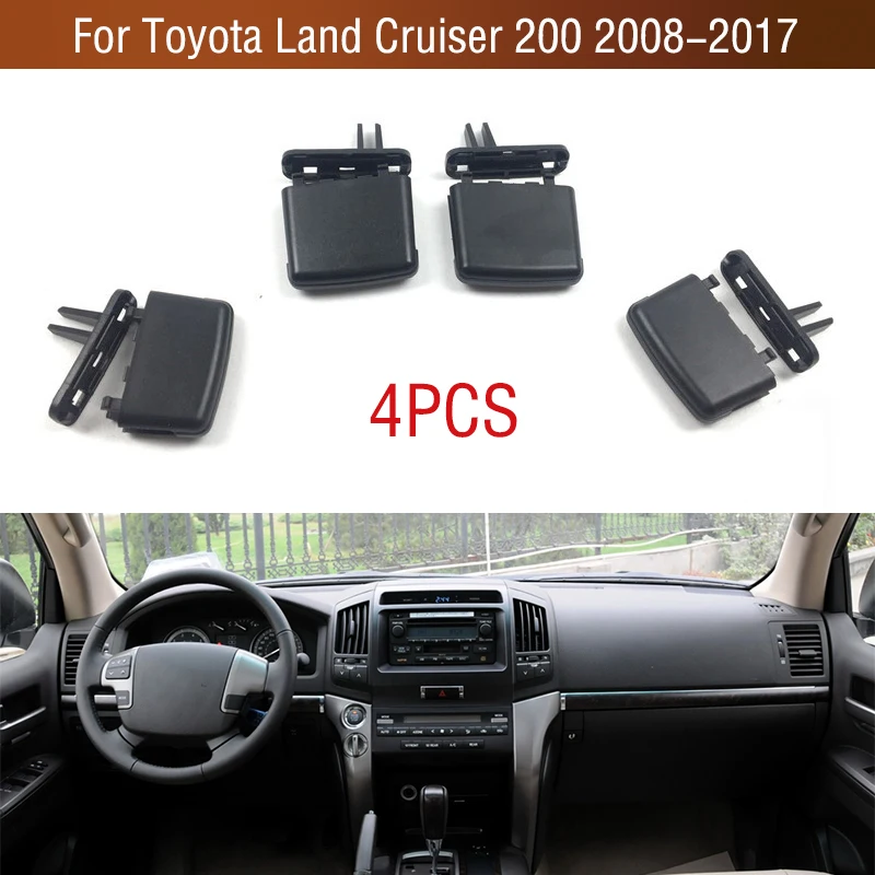 4 pz per Toyota Land Cruiser LC200 FJ200 2008-2017 presa anteriore del condizionatore d\'aria A/C aria condizionata prese d\'aria Tab Clip Kit di