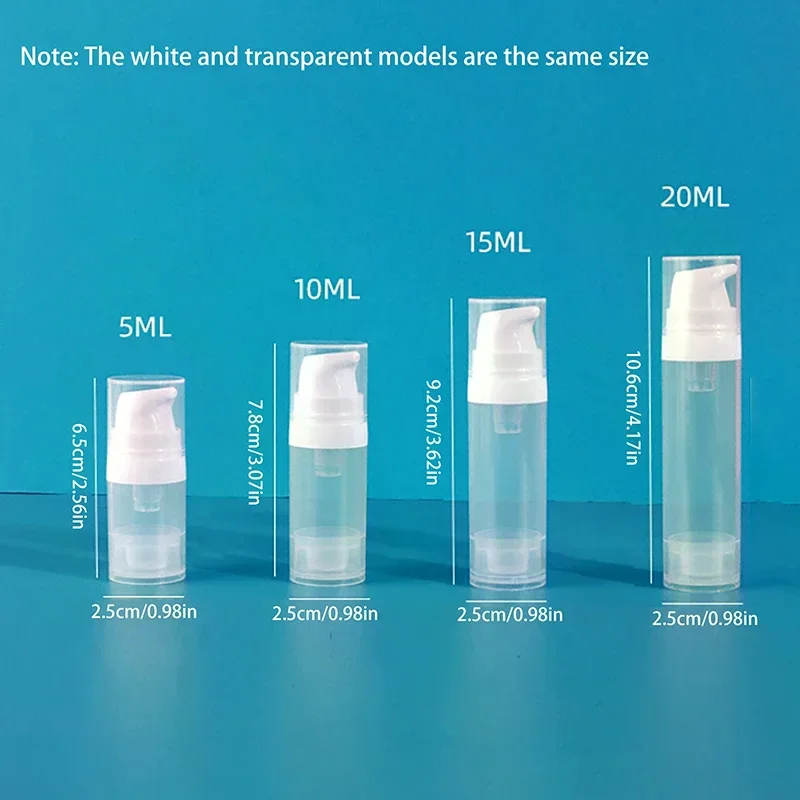 1PCS 5-50ml Mini portatile pressa sottovuoto tipo bottiglia riutilizzabile trucco cosmetici per crema gel idratanti bottiglie di lozione liquida