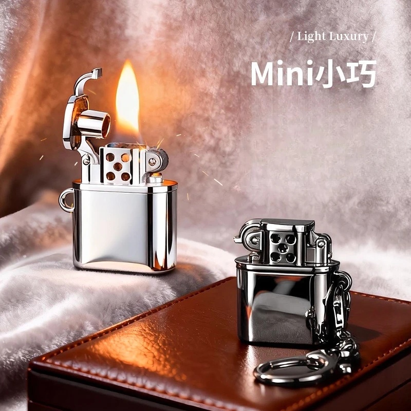 Mini Pendant, Sanding Machine, Kerosine Lighter, Personalized with Hanging Rope, Portable and Compact Gift Cigarette Lighter