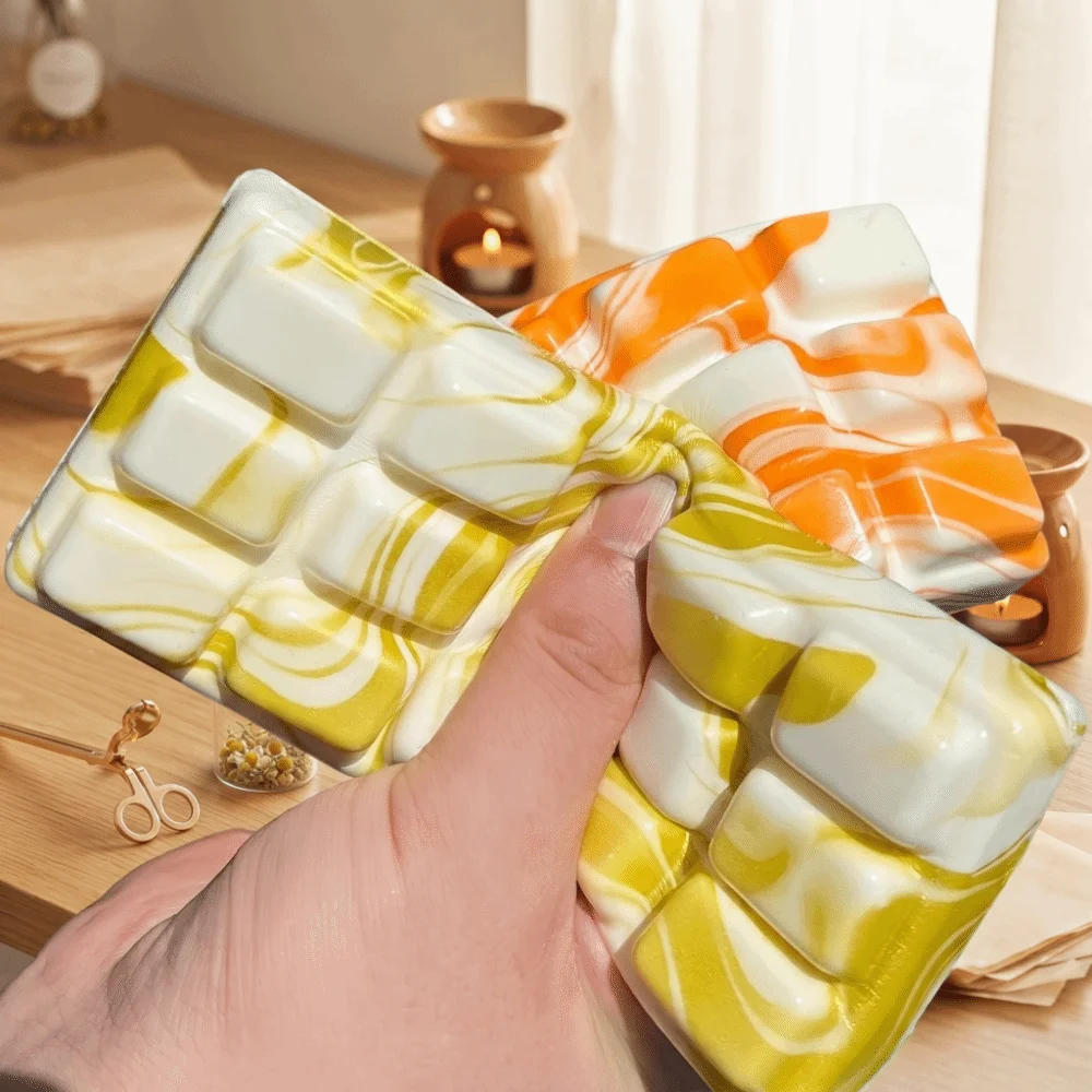 Chocolate Block Shape Chocolate Squishy Toy Slow Rising Colorful Chocolate Squeez Toy Simulated Slow Resbound Fingertip Toy