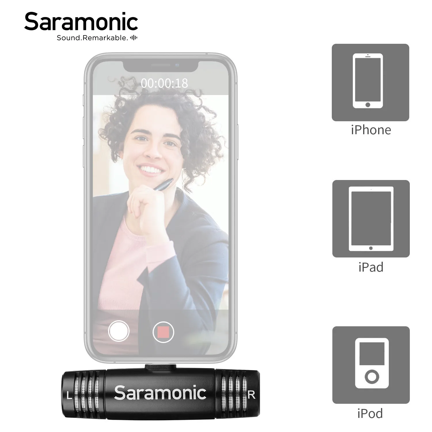 

Saramonic SPMIC510 Di/UC Stereo Mini Smartphone Condenser Microphone for PC iOS Mobile Android Xiaomi Streaming Youtue Recording