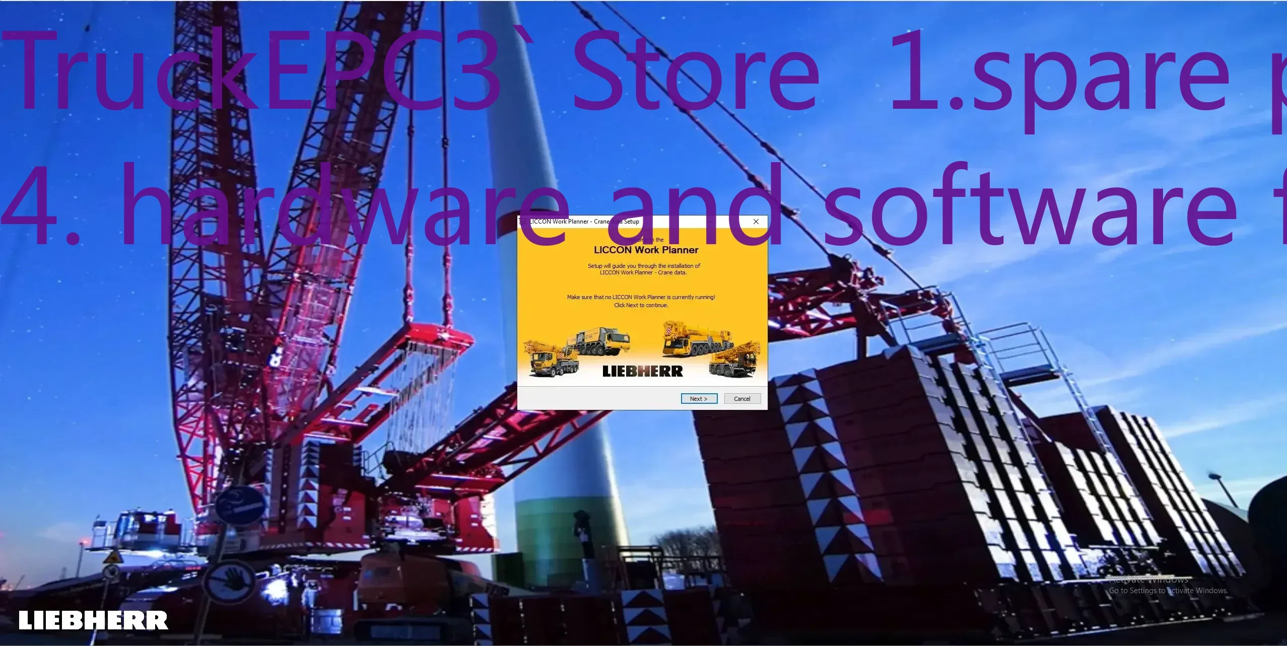 

Универсальный рабочий планировщик TruckEPC3 Liebherr LICCON V6.23, обновленные данные 2024.