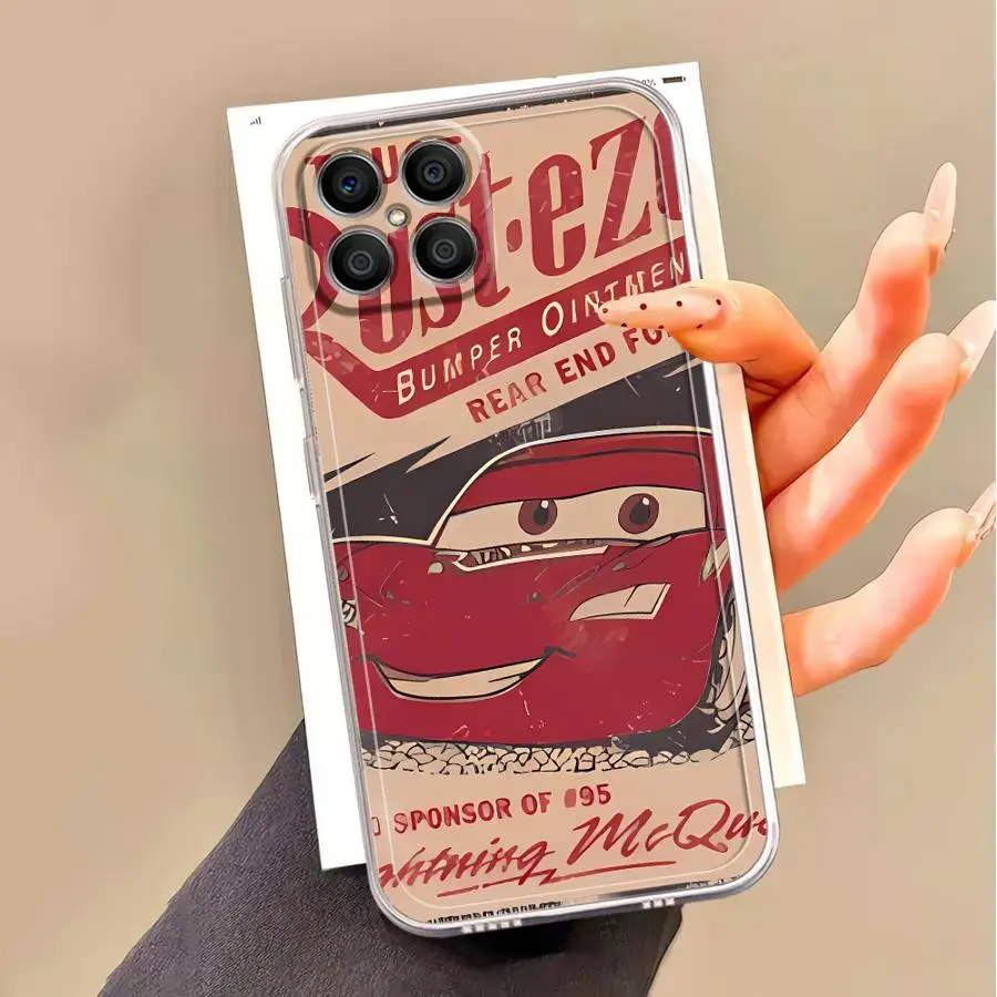 Прозрачный чехол Disney Lightning McQueen для Honor 90 Lite X9a X8a X9b X8 X8b X7b