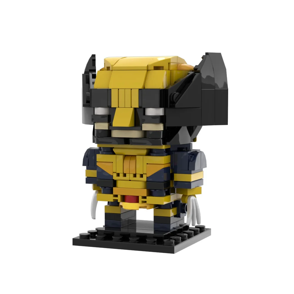 MOC Wolverine Brickheadz Model Building Blocks Movie Superhero Mask Wolverine Action Figure Building Blocks Toy Gift