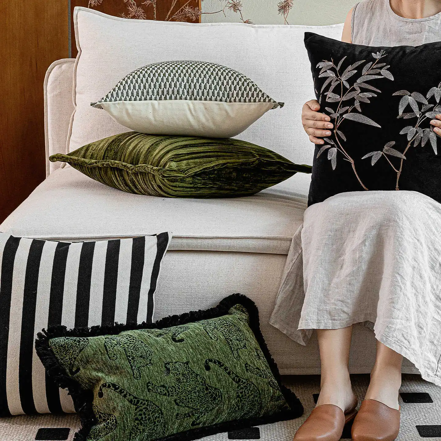 المتقدمة الرجعية الأخضر الجاكار غطاء الوسادة الحديثة الفاخرة الملمس وسادة غطاء غرفة المعيشة أريكة الديكور المخدة حلية