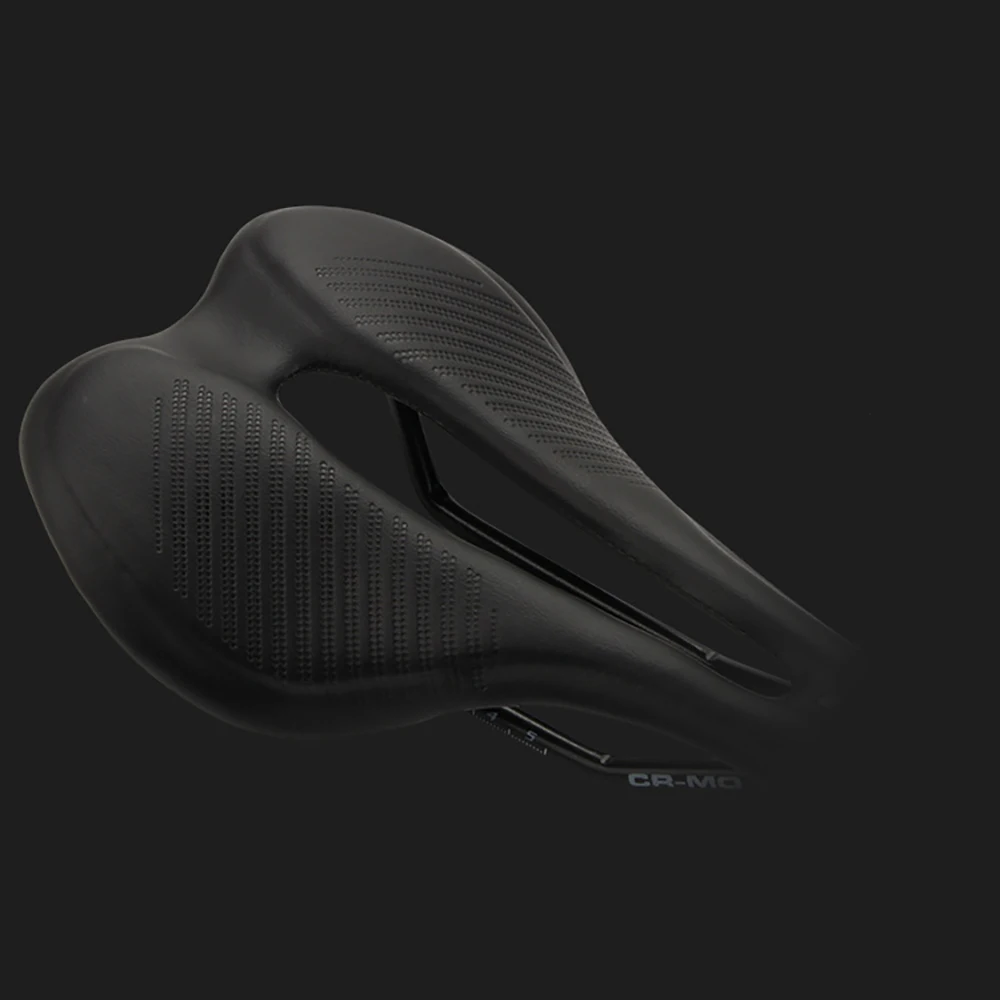 GUB 1182 Mountain Road Bicycle Saddle, Cr-Mo Hollow Ventilate, Superfiber Leather Surface, PA Reinforced Bottom Plate