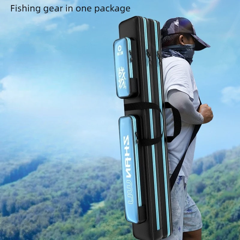 

Large Capacity Wire-Reinforced Fishing Rod Bag,Expandable Bulge Design, Lightweight Dense Oxford Fabric, Heavy Duty Gear Storage