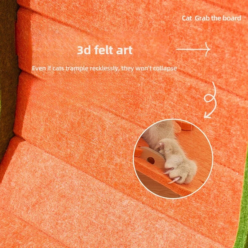 Cat Scratching Board Vertical Wall Sticker Felt L-shaped Cat Scratching Board Cat Toy Is Wear-resistant and Does Not Drop Chips