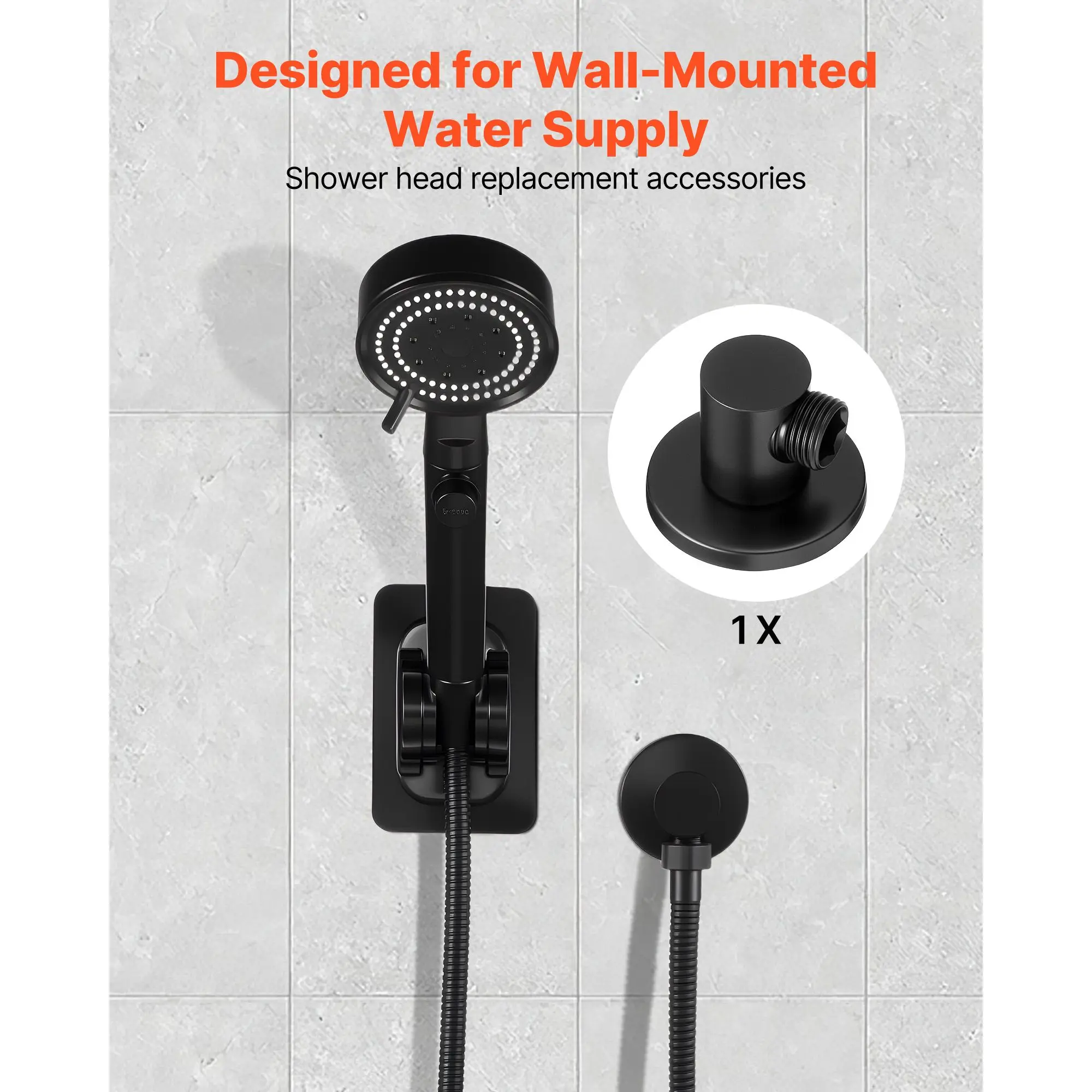 Wall Mounted Supply Elbow, Wall Supply Elbow with O-Ring Flange, Tapered 1/2