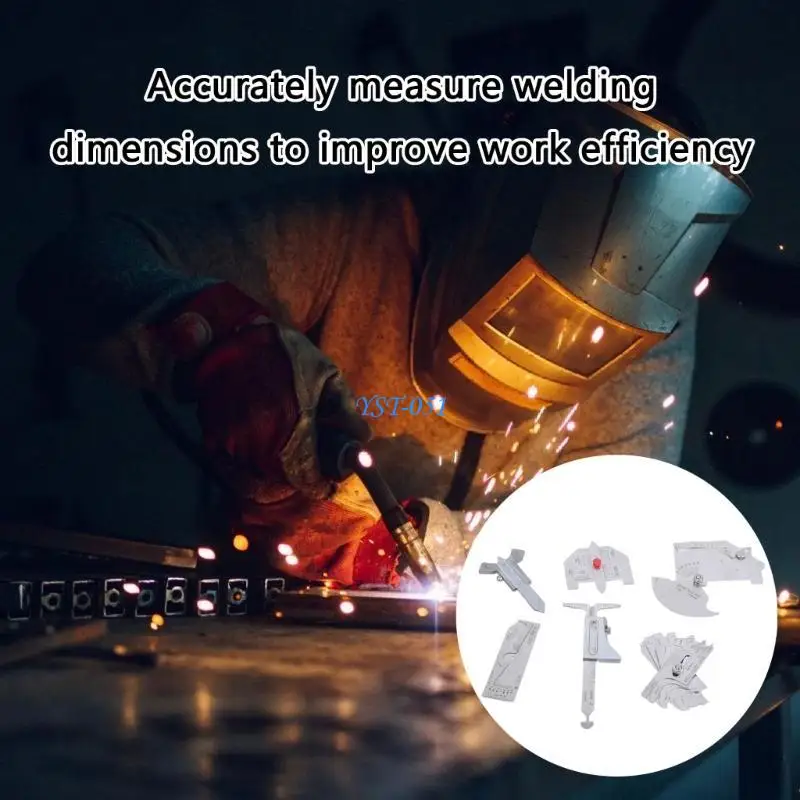 

E15A Steel Welding Gauges Set Welding Inspection Gauges 6pcs for Accurate Readings