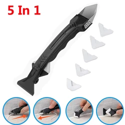 5 In 1 Silicone Scraper Sealant Smooth Remover Tool Set Caulking Finisher Smooth Grout Kit Floor Mould Removal Hand Tools Set