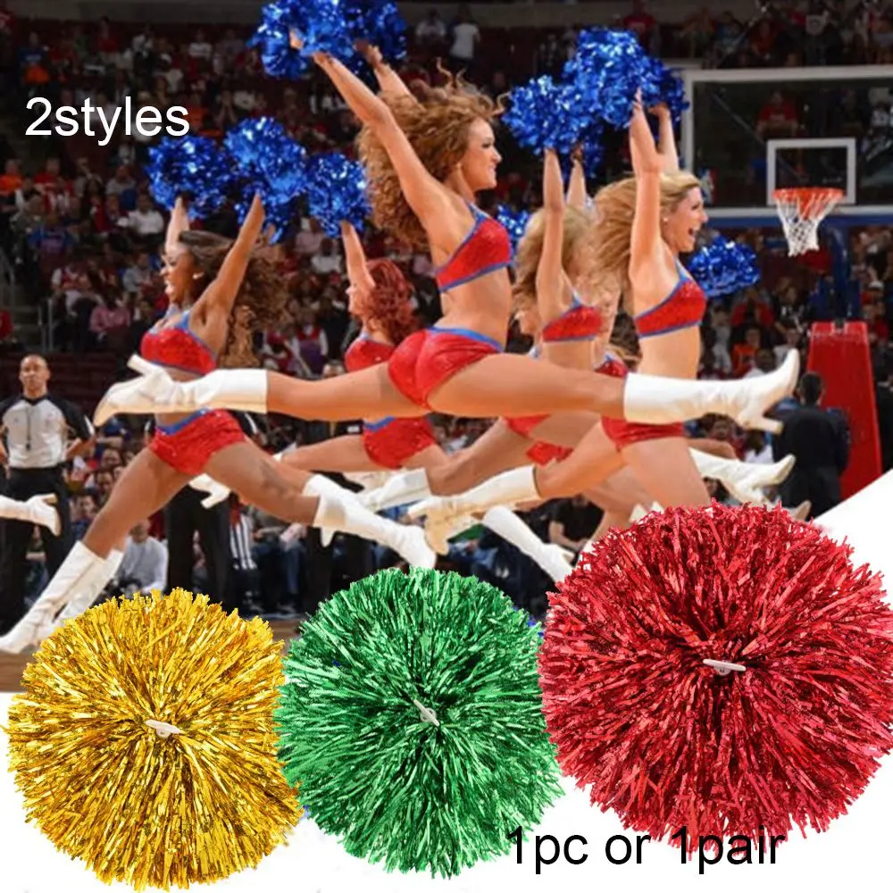 Boule d'encouragement de pom-pom girl avec poignée à double trou, fleur de compétition, pompons de pom-pom girl, décoration de soirée séparés ante, club, fournitures de sport