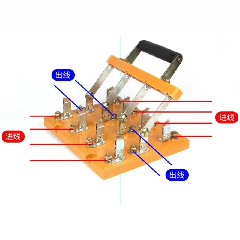 

Knife switch HS11F-200A/48 three-phase four wire double throw switching reverse switch blade thickened by 4P