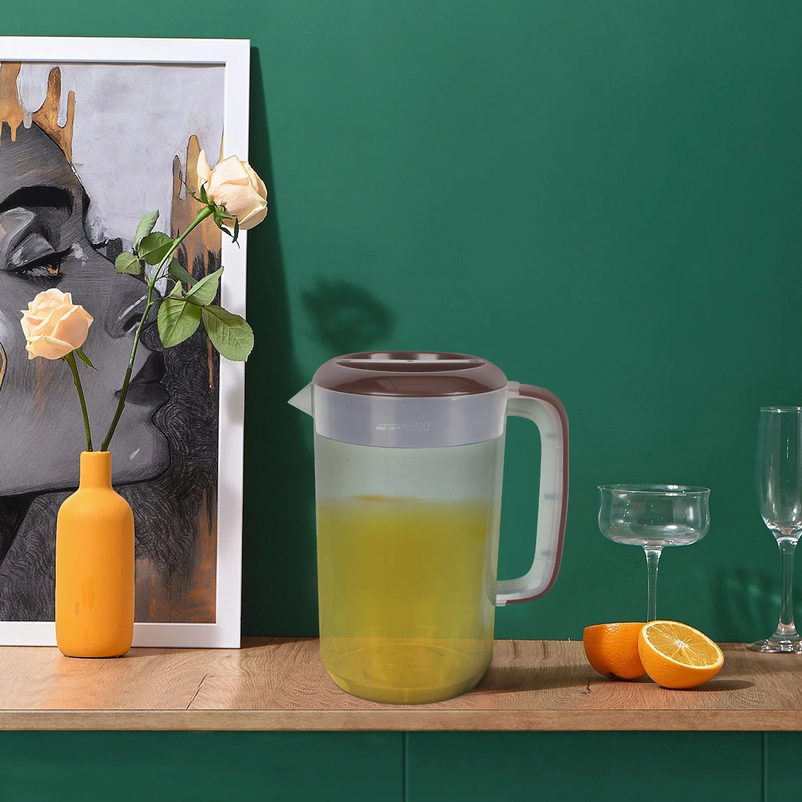 

Кувшин для воды, прозрачный многоразовый чайник для холодной воды с весами, кувшин для сока большой емкости для домашнего бара, вечеринки, чая, льда, напитка