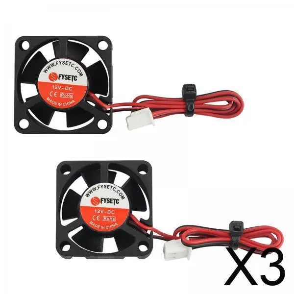 

3x 2-pack Small 12V DC Brushless Cooling Fan 3010 for 3D Printer Hotend V6 V5 CPU