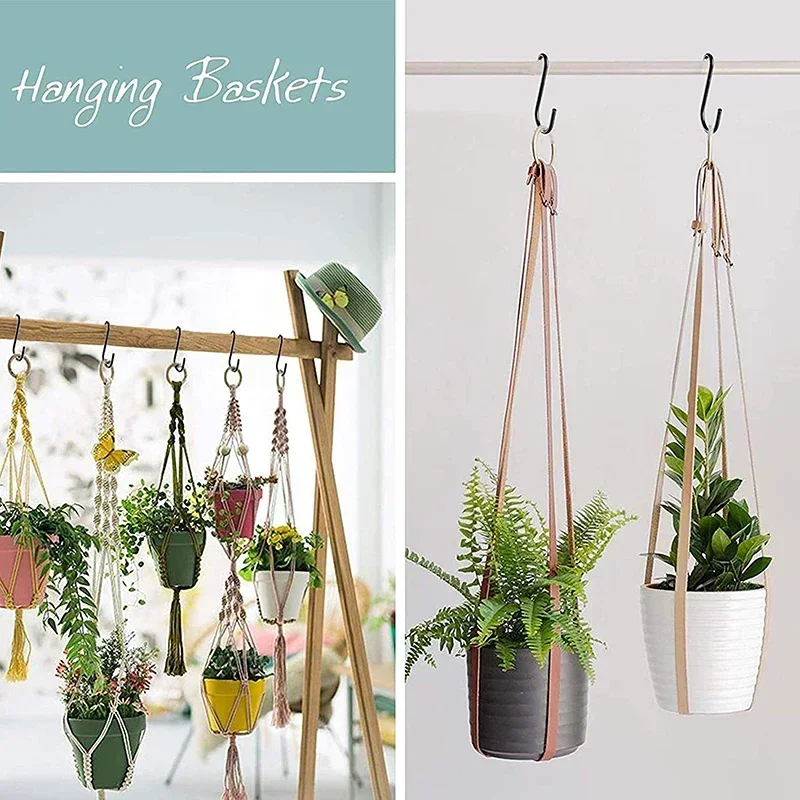 10 Stück S-Haken aus Edelstahl, multifunktionales Hängeregal, platzsparend, für Küche, Badezimmer, Pflanzen, Taschen, Handtücher, Aufbewahrung – Detail 1