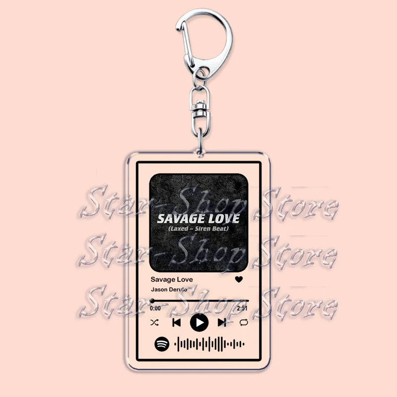 Popular Singer Keychains for Women Accessories Bag Savage Love Swalla Jason Derulo Music Keying Jewelry Fans Friends Gifts