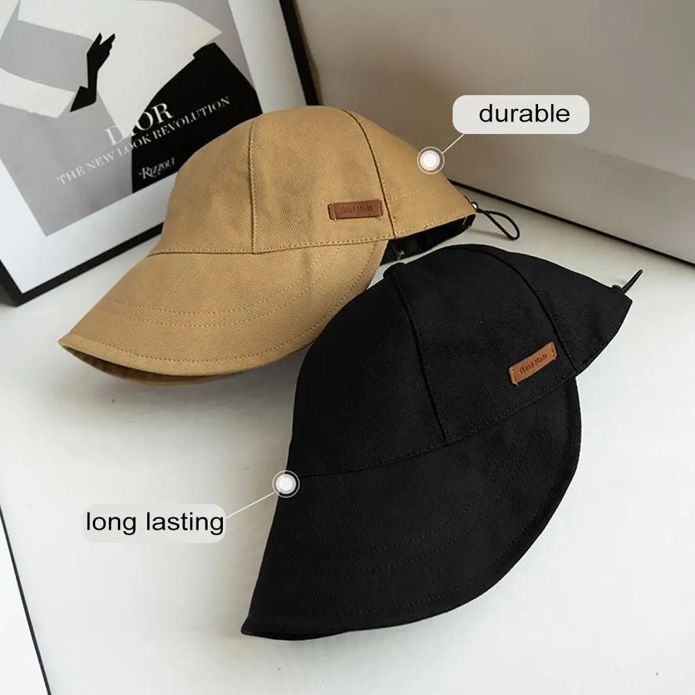 

Women's Foldable Sunhat Summer Outdoor Beach Fisherman Hat Sunscreen UV Protection Cap Adjustable Cotton Wide Brim Bucket Caps