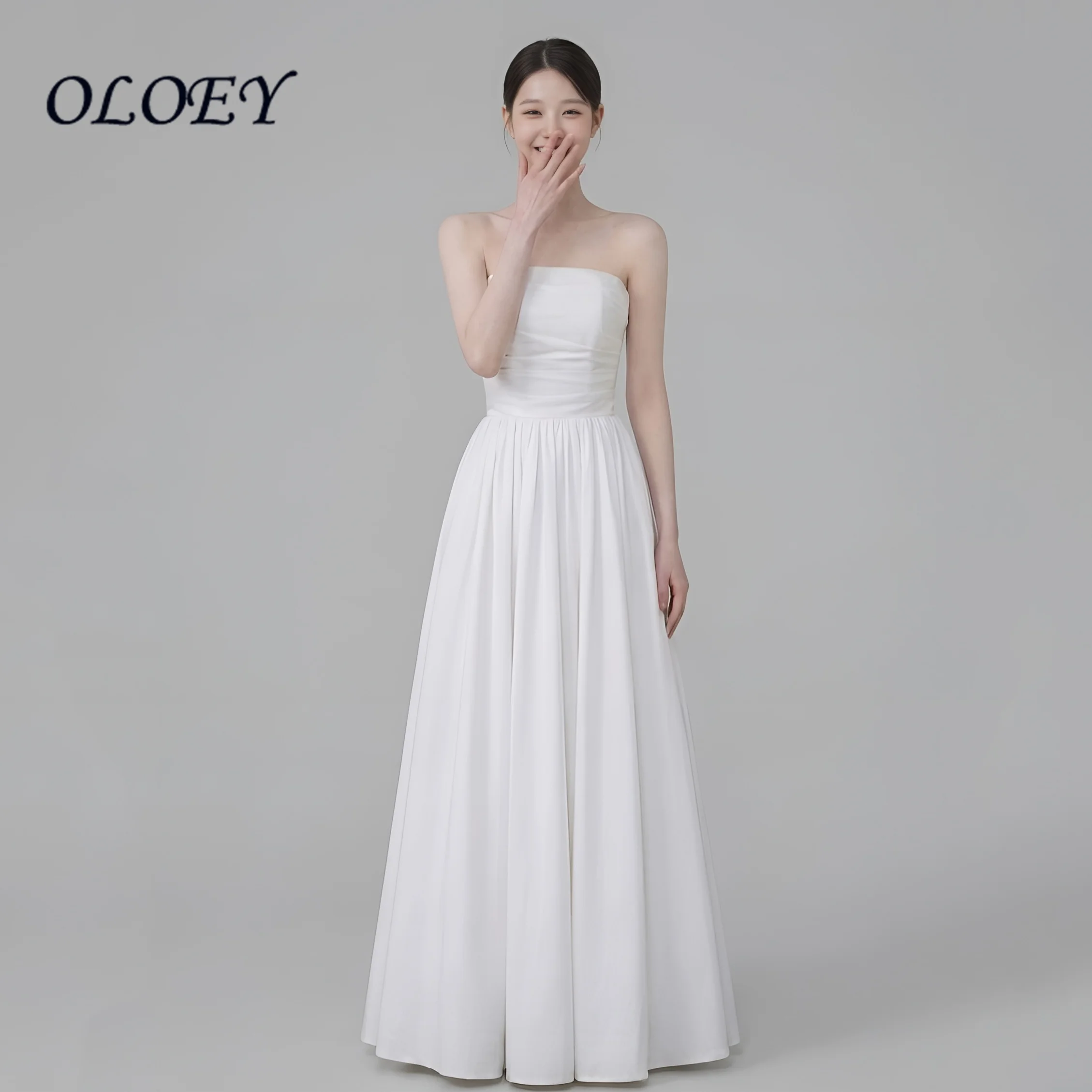 OLOEY 2026 Elegant Ivory Wedding Dresses Customized Korea Wedding Dresses Photo Shoot 한국인 리뷰 많은 웨딩드레스 A-Line Bridal Gowns