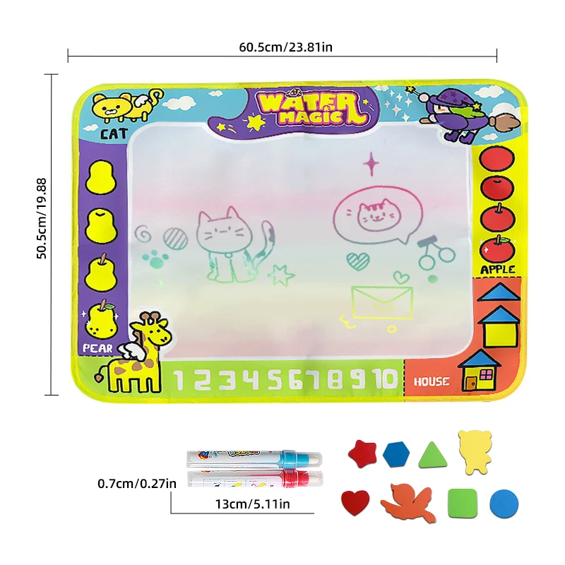 Magic Science Water Painting Canvas Toy Reusable Watercolor Drawing Rug Kids New Year Gift Birthday Gift Clear Water Painting