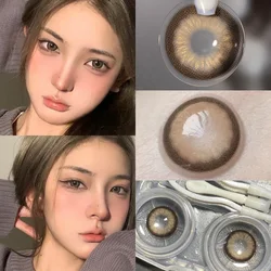 DDUOXIU 1 pair  Yearly Colored Contact Lenses with Degree Myopia Lenses Free Shipping Korean Lenses High Quality Lens