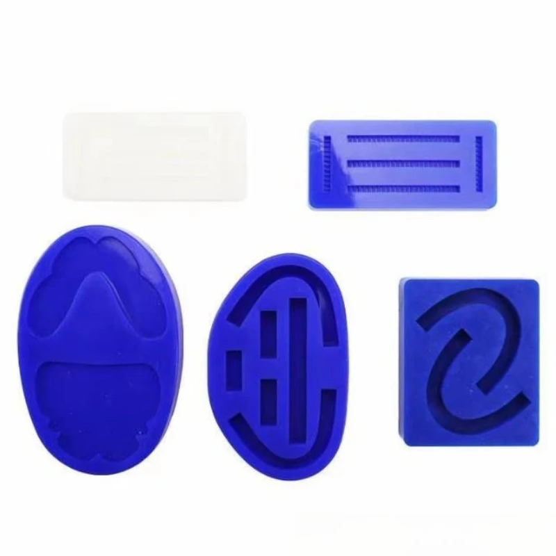 4PCS Dental Silicone Wax Mold Full Arch Wax Rim Individual Tray Reusable Molds for Full Denture Implant Restoration