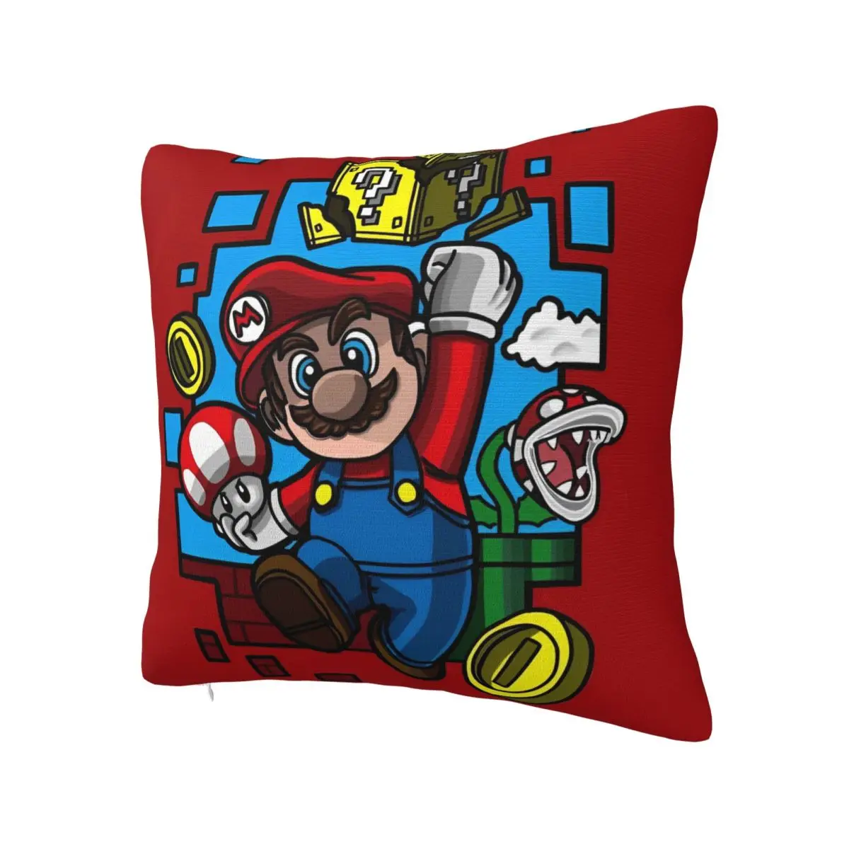 Pillow Cover Super Cartoon M-Marios Kawaii Graphic Cushion Cover Morden Pillow Case For Sofa Home Decoration Pillowcases