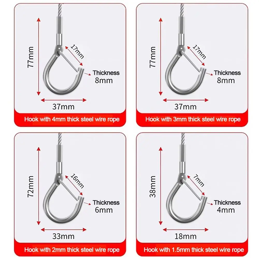High Quality Stainless Steel Wire Rope Adjustable With Locking Retractable Fastening Suspension Lanyard