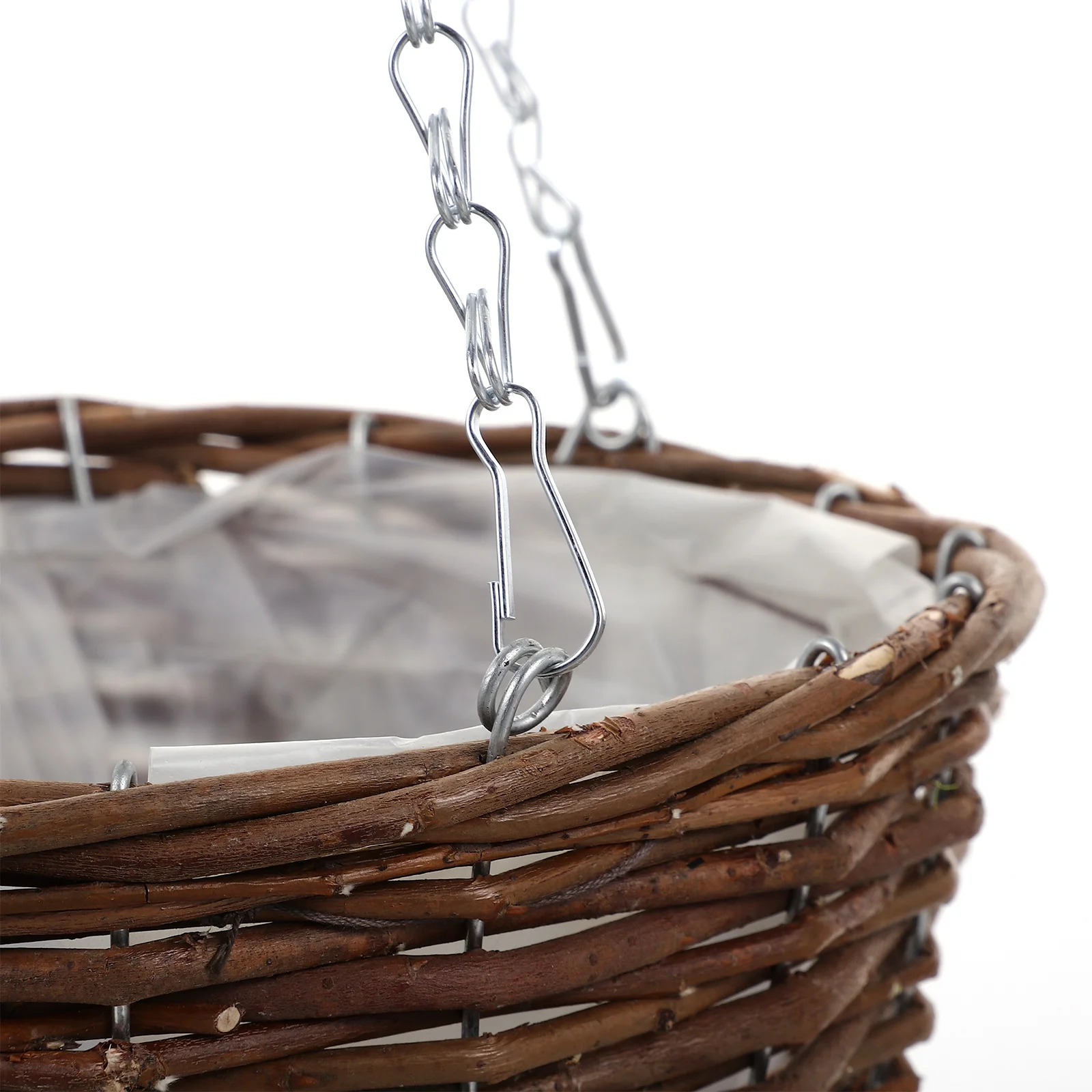 

2Pcs Small Hanging Basket for Plants Indoor Outdoor Use Rustic Rattan Flower Pot Decorative Planter for Balcony Wall Garden