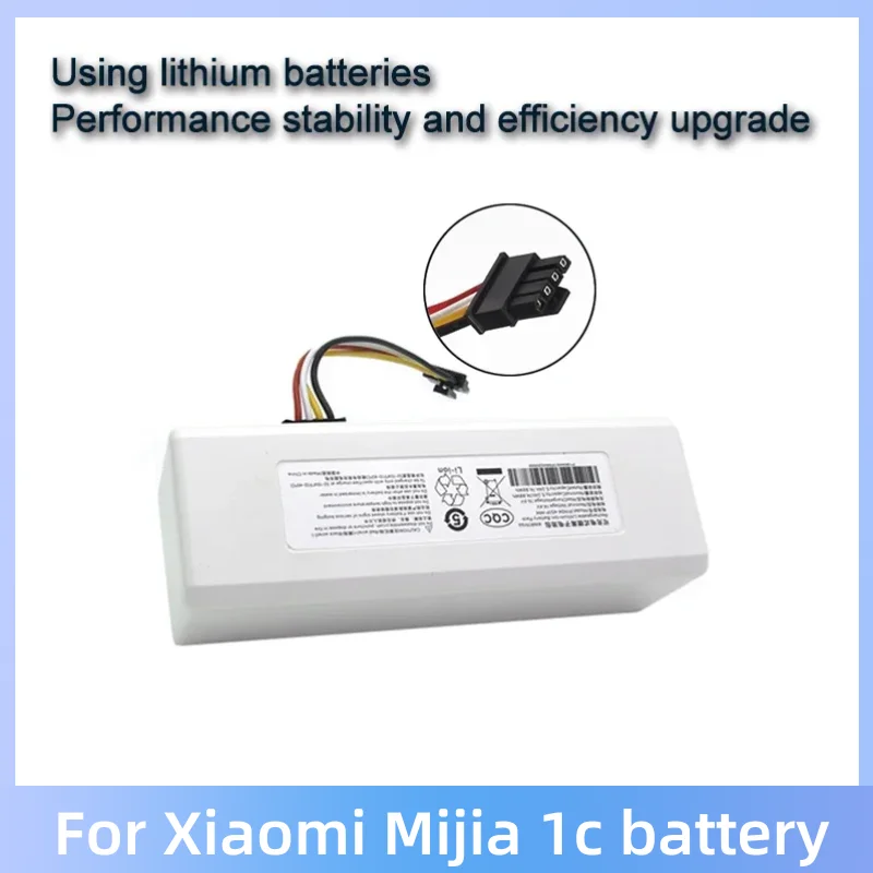 For Xiaomi Mijia Robot 1C STYTJ01ZHM Battery P1904-4S1P-MM Vacuum Cleaner Sweeping Mopping Robot Replacement Battery 12800mAh