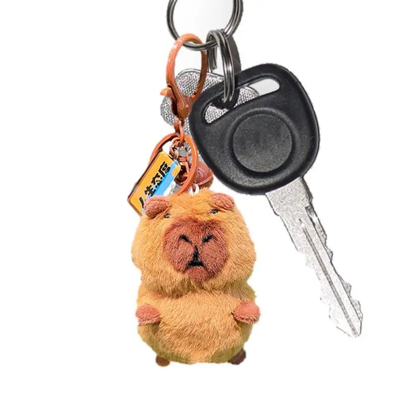 

Creative Soft Stuffed Animal Capybara Plush Doll Toys Cute Cartoon Bag Pendant Key Chain Backpack Car Bag Keyring for Backpack