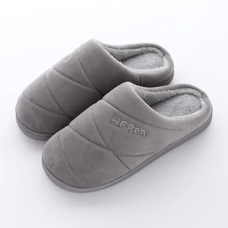 Big Size Women Men Home Slippers New Winter Warm Furry Soft Plush Slipper Non Slip Couples Bedroom Slides Indoor Casual Shoes