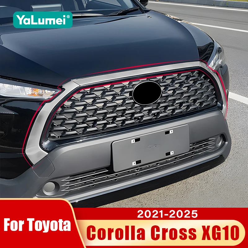 Für Toyota Corolla Kreuz XG10 2021 2022 2023 2024 2025 Hybrid Auto Vorne Racing Grills Trim Streifen Motor Deckel abdeckung Zubehör