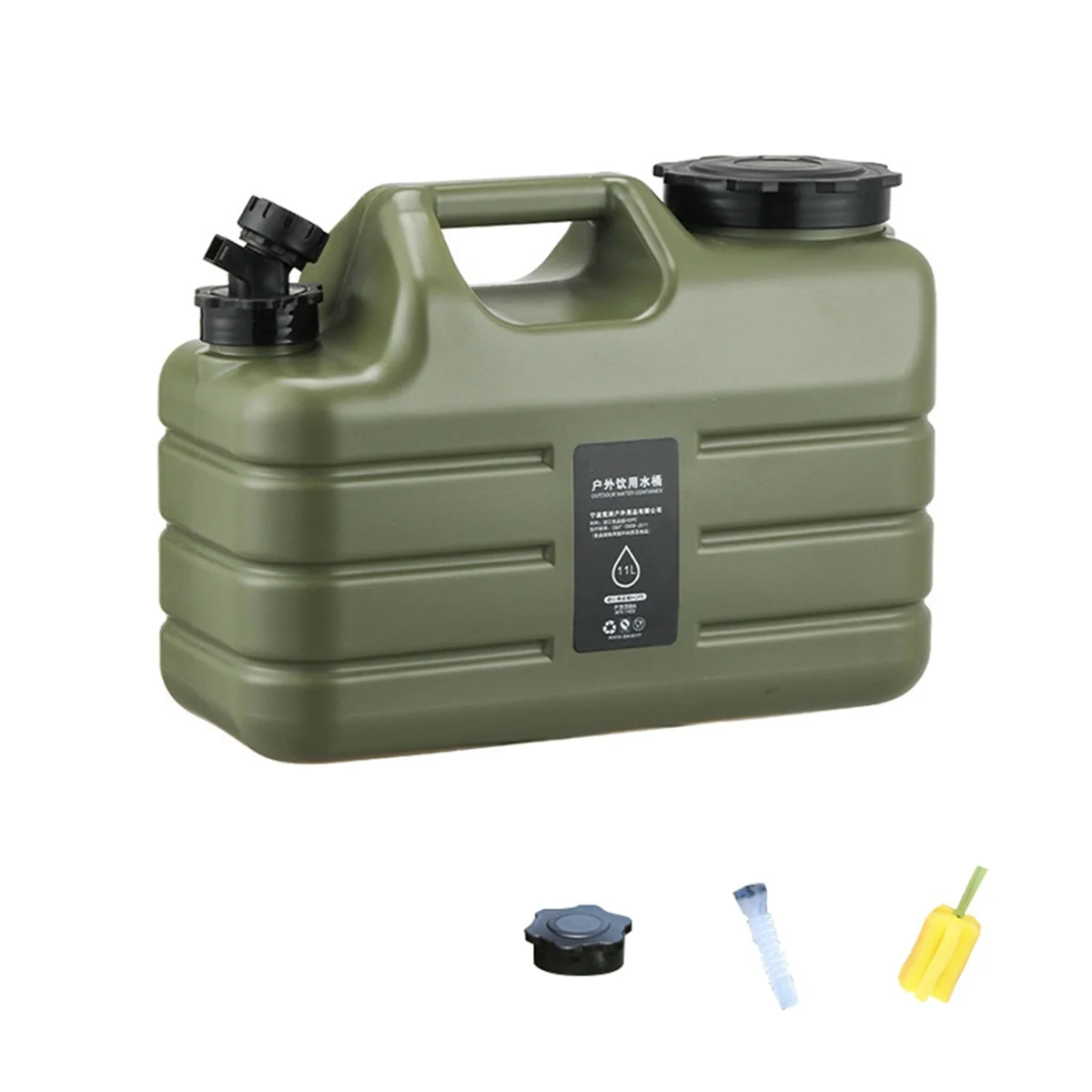 Portable Outdoor Camping Water Storage Tank with Faucet 11L Foldable Water Container for Hiking Picnic BBQ