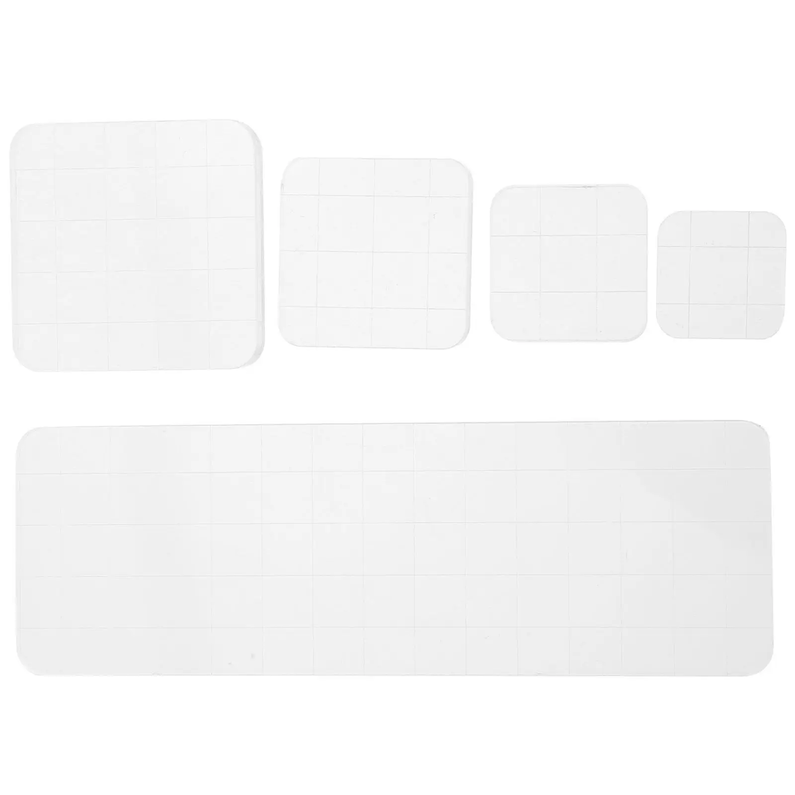 5Pcs Acrylic Stamping Blocks Clear Transparent Stamp Board for DIY Scrapbooking Journaling Invitations Sealing Craft Projects