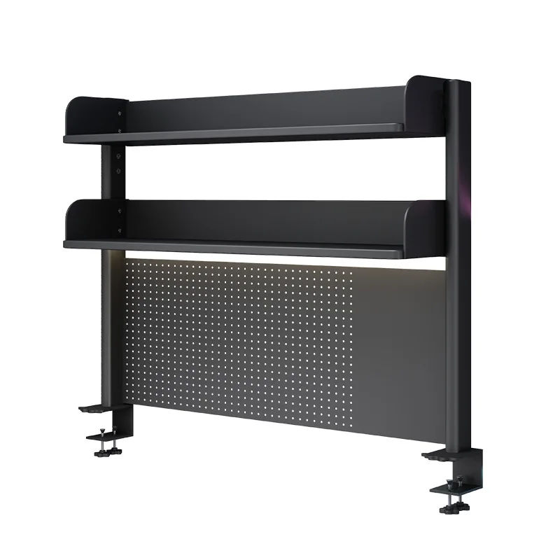 E-sports Style Multi-layer Hole Board Shelf Student Study Table Bookshelf Office Computer Desktop Storage Rack Small
