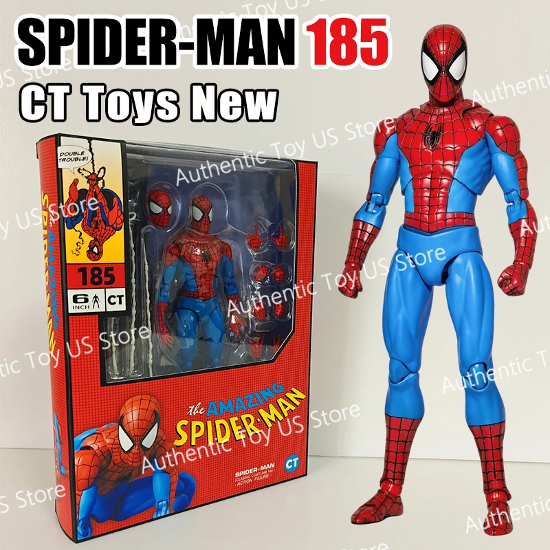 Figura de Spiderman 100% Original de Ct Toys, Mafex 185, The Amazing Spider-Man, SHF, Figura de Acción de Anime, Regalos Personalizados