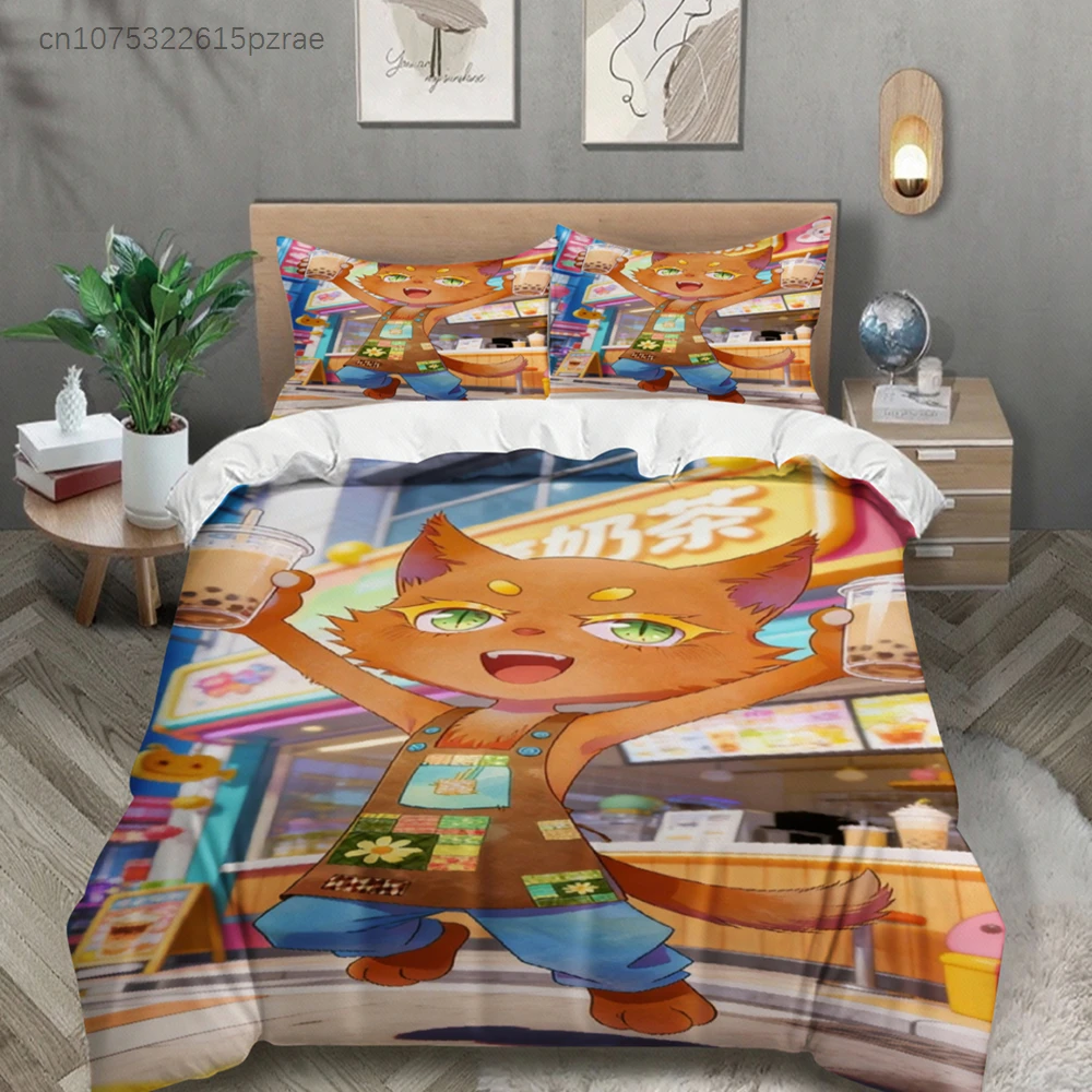 Cute Softville Cozy Town Fern The Quilt Fox Bedding Set With Duvet Cover & Pillowcase For Children's Bedroom Decor