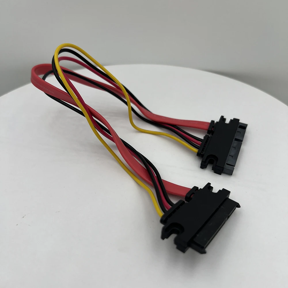 1PC 30cm 50cm 22Pin SATA Cable Male to Female 7+15 Pin Serial ATA Data Power Combo Extension Connector Conterver