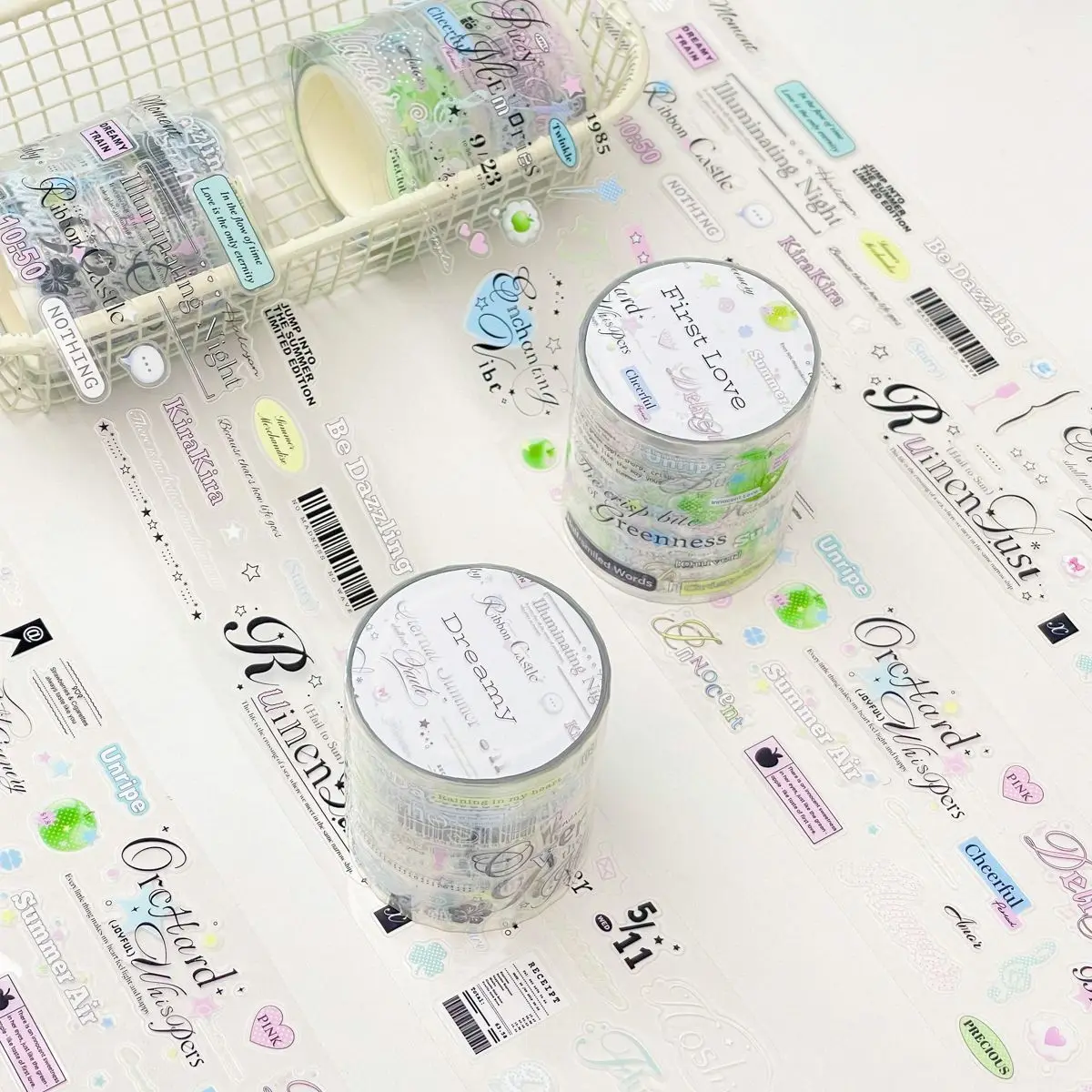 ملصقات الحب الهروب، عناصر التمرير، المواد النصية، ملصقات الكولاج، عناصر حساب اليد، القرطاسية المدرسية البساطة #2