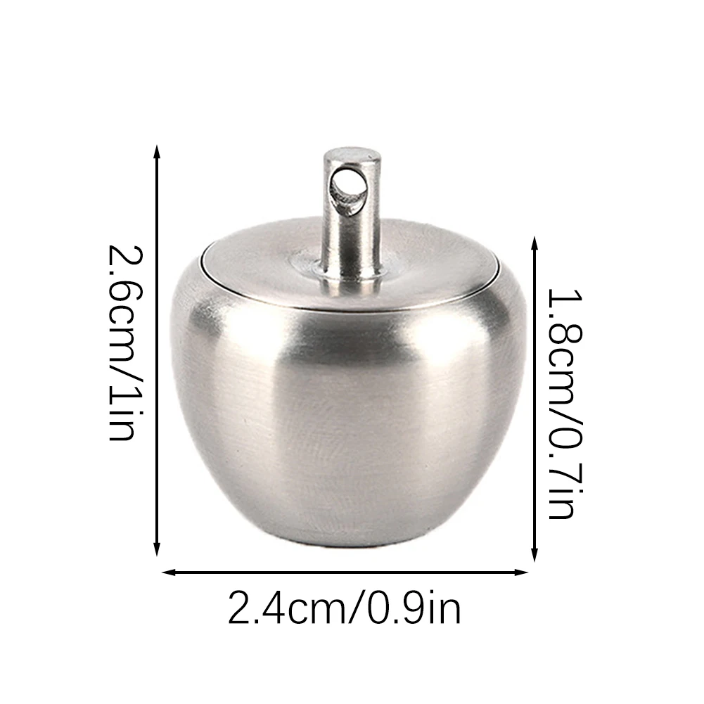 Mini Apple Medicine Bottle Portable Small Medicine Box Keychain Pendant Metal Sealed Can Waterproof Compartment Medicine Holder