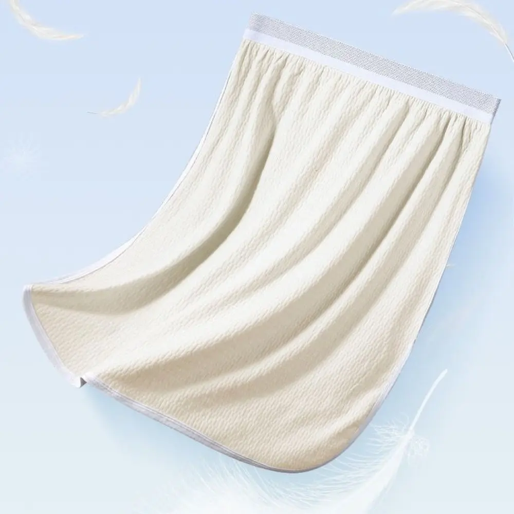 Cotton Men's Sleeping Skirt Pants Crotch Less No Underwear Male Bath Towel Insensitive Half Body Apron with Buttons Men Bathrobe