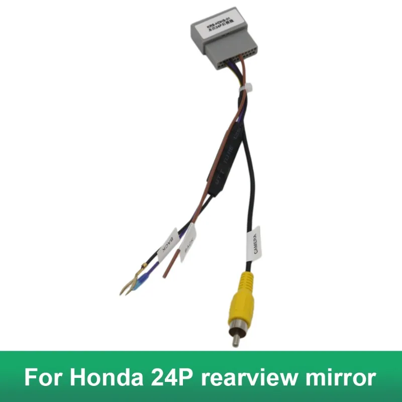 24 Pin Rear View Camera Adapter Cable For Honda Android Car Radio Head Unit