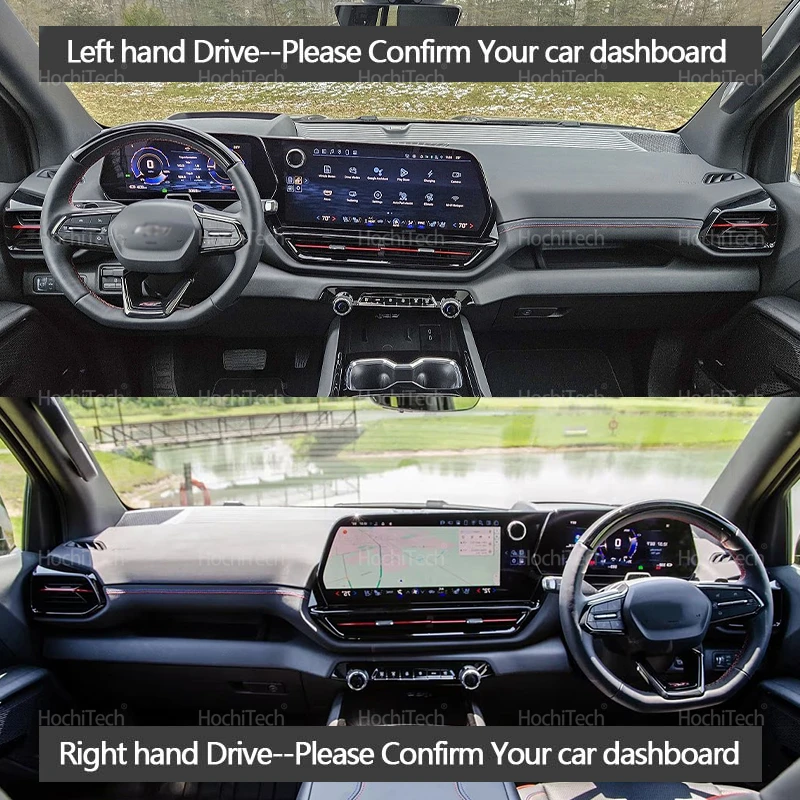 Car Dashboard Cover Avoid Light Pad Instrument Panel Mat Carpets for Chevrolet Silverado EV GMC Sierra EV 2023 2024 2025-Present